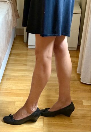 Ballerine nere con zeppa