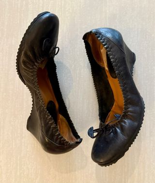 Ballerine nere con zeppa