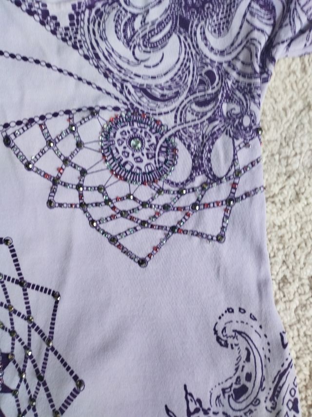 Conjunto falda y camiseta morado verano - Talla M