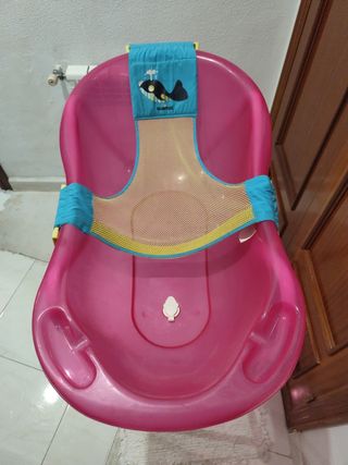 Bañera bebé plegable rosa