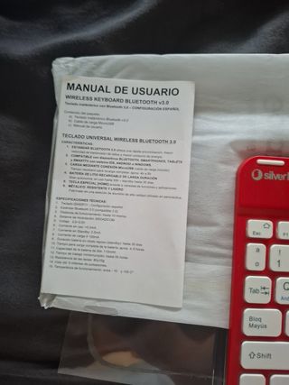 Teclado inalámbrico Silver ht rojo
