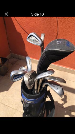 Bolsa golf + 10 palos seminuevos
