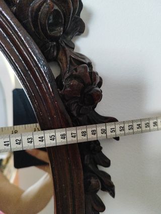 Espejo antiguo ovalado madera