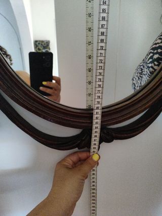 Espejo antiguo ovalado madera