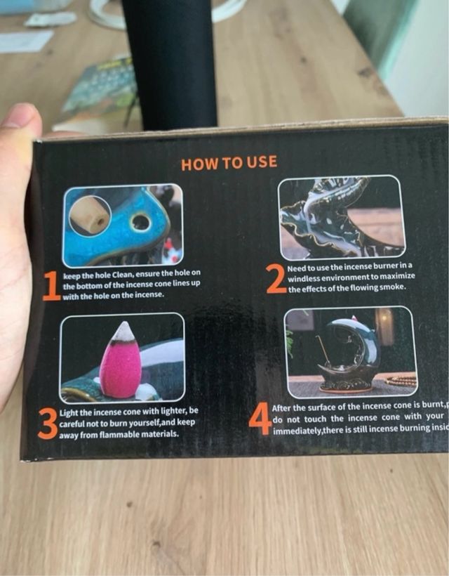 Quemador Incienso Cascada -Cerámica