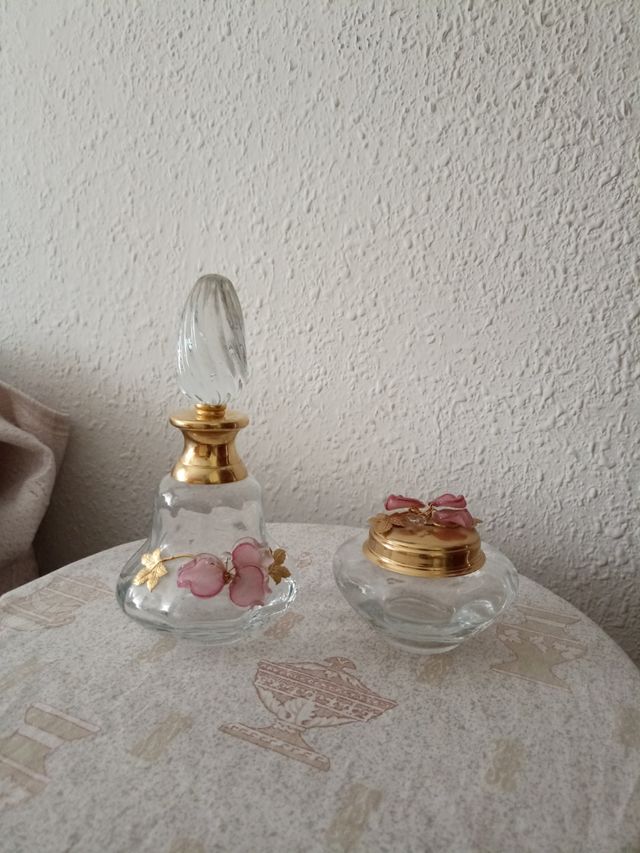 Juego tocador vintage cristal