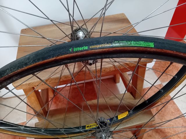 Rueda delantera bicicleta Mavic vintage