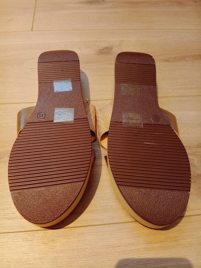 Sandalias doradas mujer talla 40