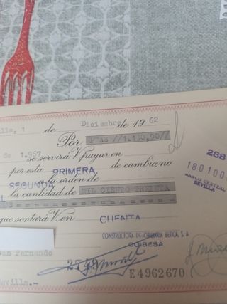 Cheques antiguos España: 3 piezas