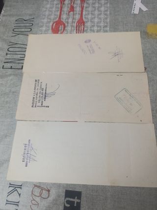 Cheques antiguos España: 3 piezas