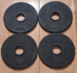 PESAS 2 DISCOS OLIMPICOS DE 5KG y MAS