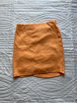 Minifalda tubo Zara naranja talla S