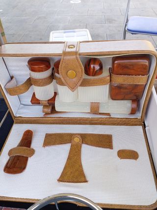 Neceser vintage hombre marrón