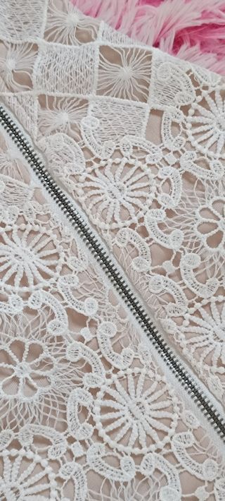 Top Blanco encaje XS-34