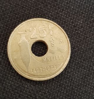 Moneda 25 Ptas Melilla 1497-1997