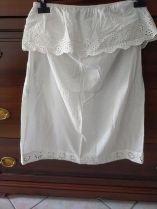 Vestito bianco senza spalline