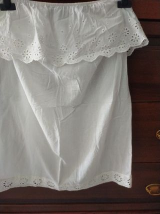 Vestito bianco senza spalline