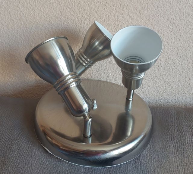 Plafón 3 luces orientables metal