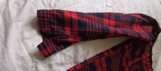 Blusa cuadros roja y negra de otoño invierno - T46