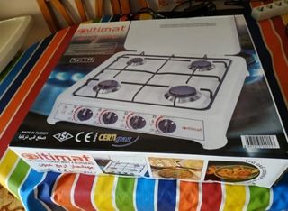 Cocina de gas portátil  Encimera 4 fuegos Hornillo