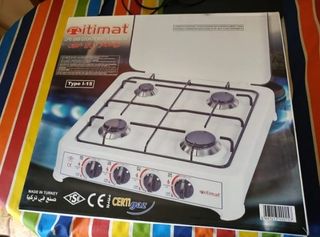 Cocina de gas portátil  Encimera 4 fuegos Hornillo