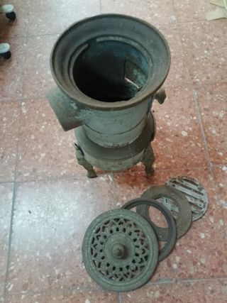 Cocina leña antigua metal
