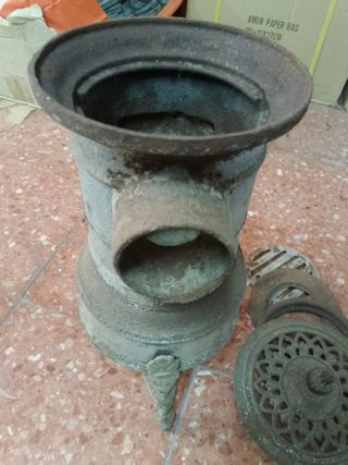 Cocina leña antigua metal
