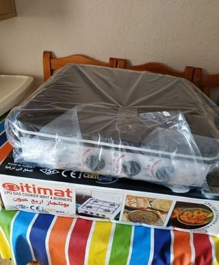 Cocina portátil 4 fuegos Hornillo Encimera Nueva