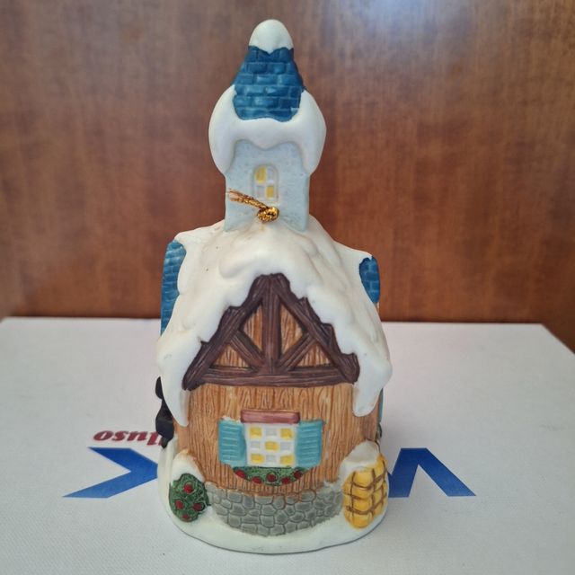 Campana Natale Ceramica Decorata