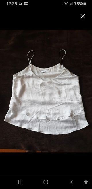 Blusa Mango blanca talla M