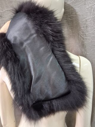 Collo vera pelle nera