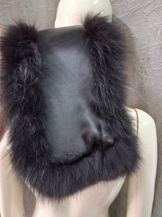 Collo vera pelle nera