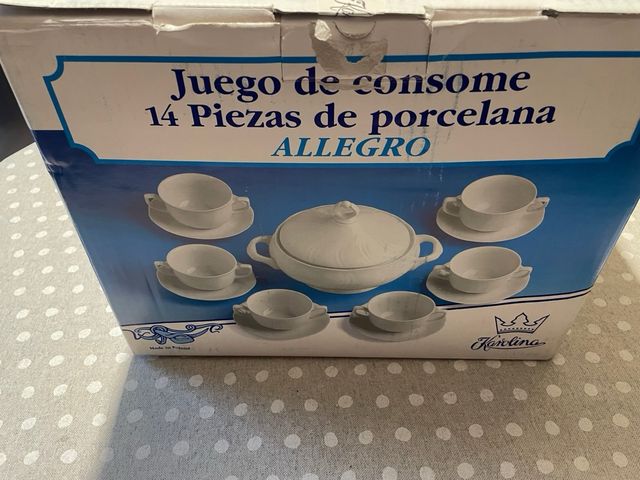 Juego de Consomé Allegro - Porcelana Blanca