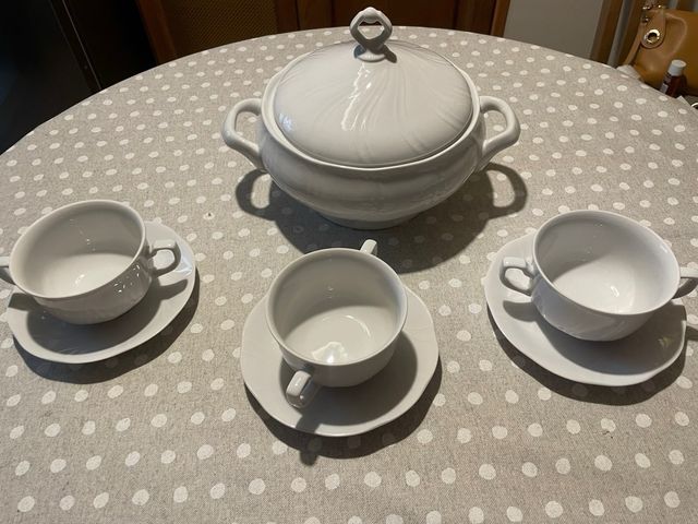 Juego de Consomé Allegro - Porcelana Blanca