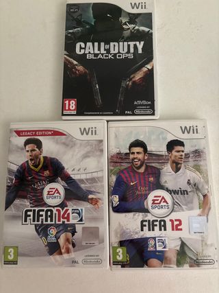 3 Juegos Wii: Call of Duty, FIFA 12, FIFA 14