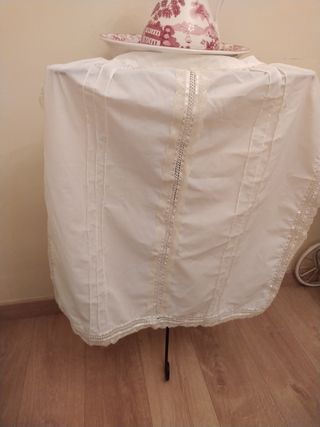 Delantal y mangas huertana beige