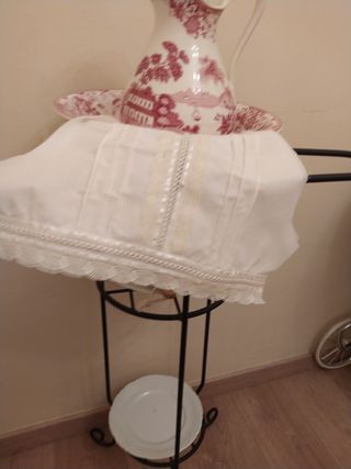 Delantal y mangas huertana beige
