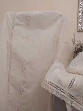 Delantal y mangas huertana beige