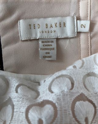 Mono Ted Baker blanco y negro - talla 2
