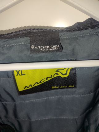 Chaqueta moto Macna XL negra con detalles rojos