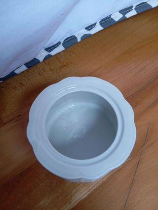 Azucarero porcelana blanco