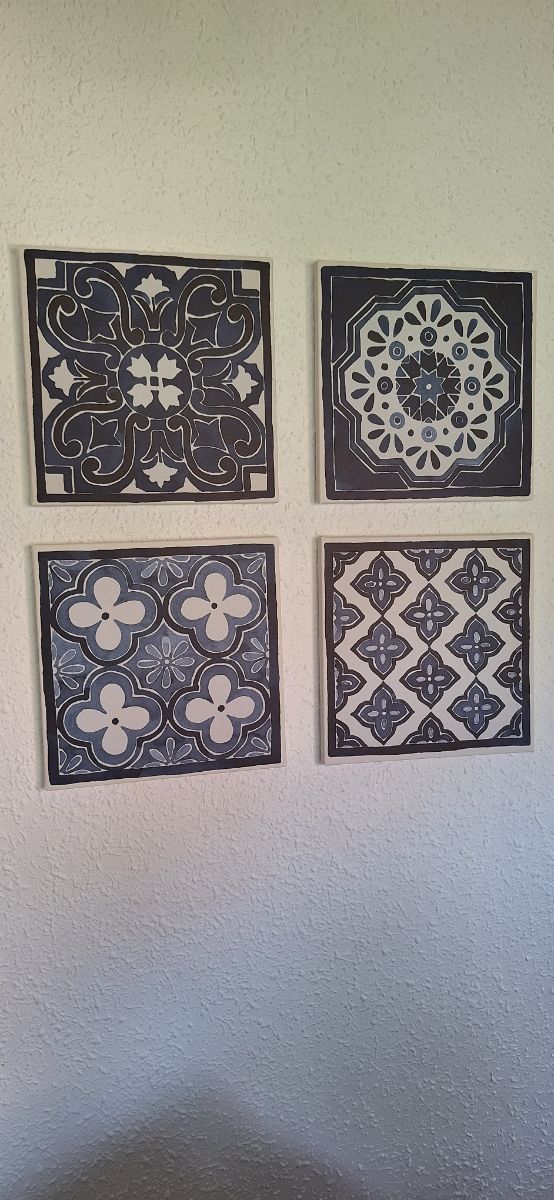 Cuadros Azules y Blancos