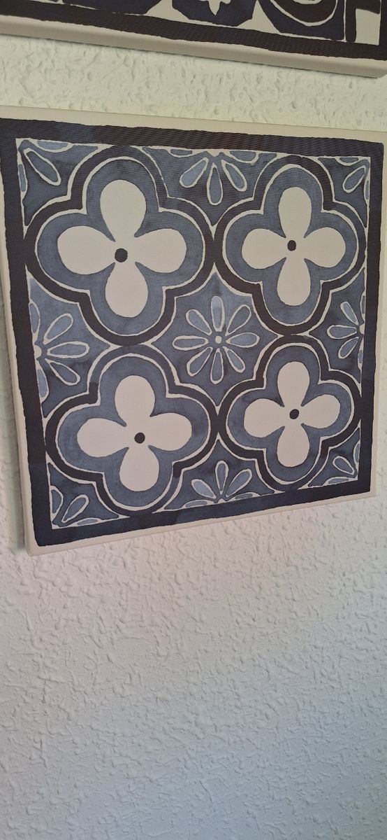 Cuadros Azules y Blancos