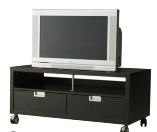 Mueble TV IKEA BESTA negro con veta marrón