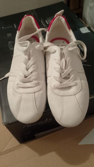 Zapatillas Bershka blancas mujer - 37