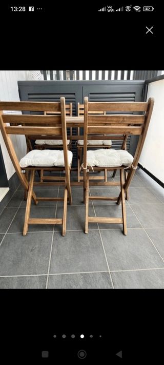 4 sillas terraza Ikea