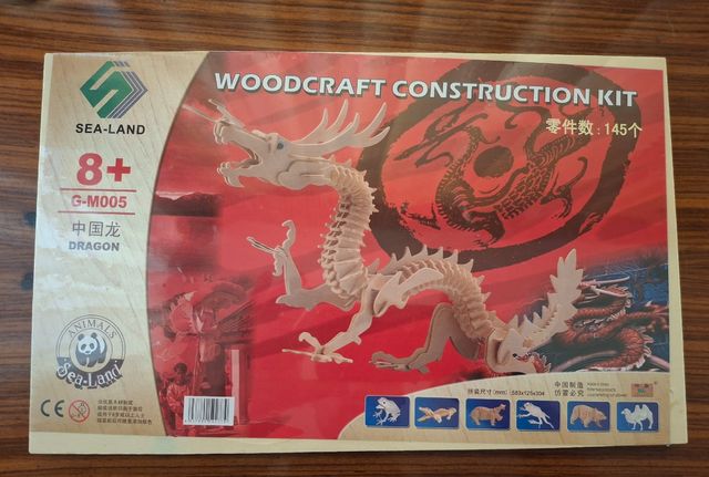 Kit construcción dragón madera