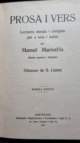 Prosa Vers libro juvenil