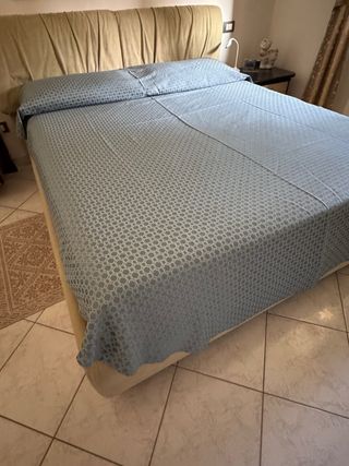 Copriletto raso quadretto jacquard - 180x280 cm