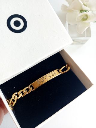 Pulsera coordenadas oro